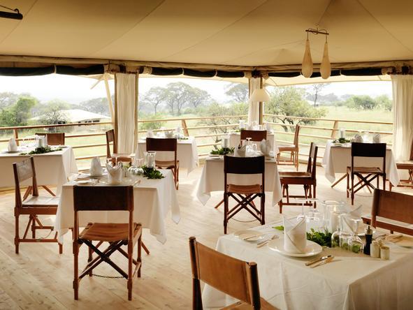 Serengeti Bushtops Luxury Tented Camp - dining room